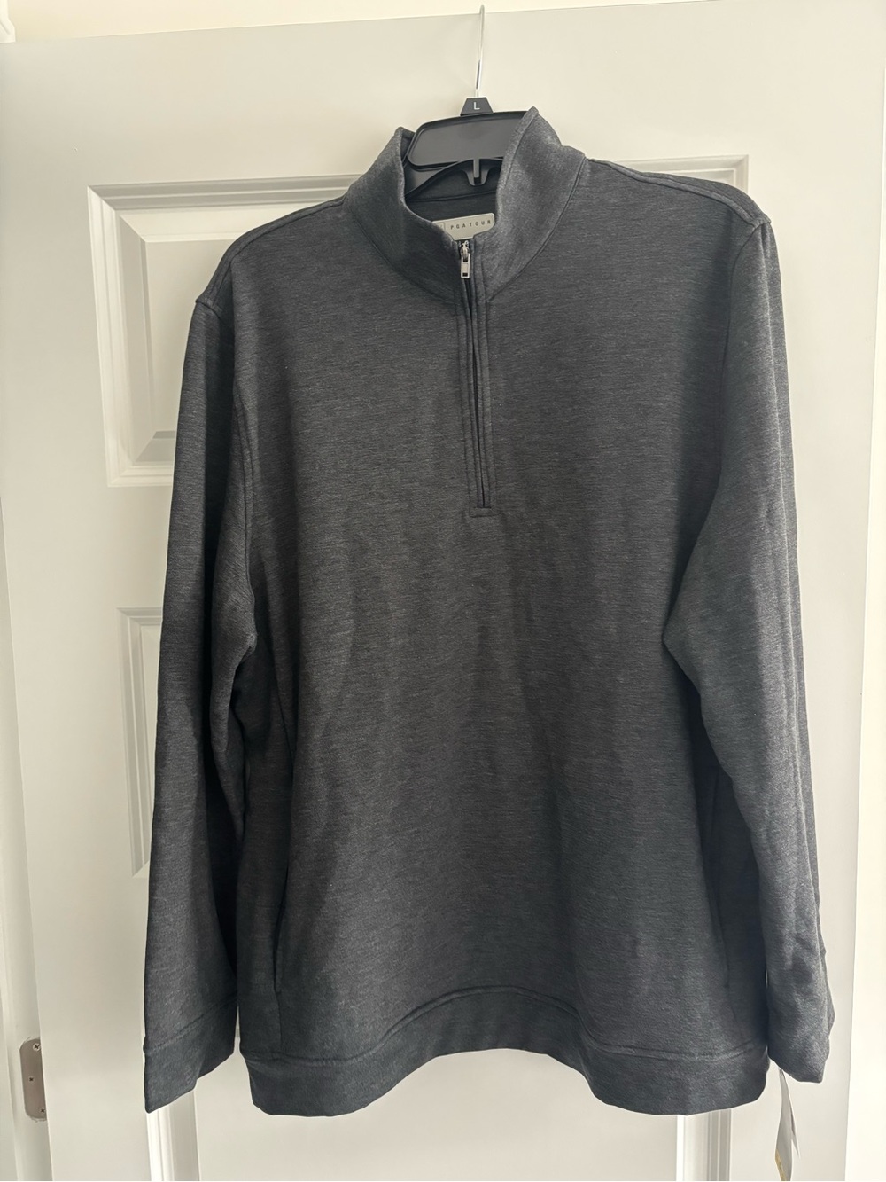 PGA Tour Men's Charcoal Gray Quarter-Zip Pullover